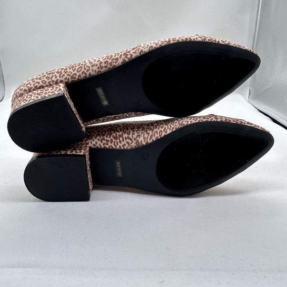 Journee Collection Loafers‎ Womens 7 1/2 Animal Print Justine Heeled Loafers NEW - Picture 6 of 10